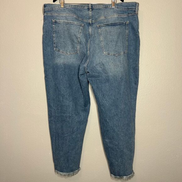 Old Navy Extra High Rise Sky-Hi Straight Secret Slim Pockets Distressed Jeans 24 - Picture 2 of 5